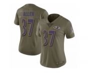 Women Nike Baltimore Ravens #37 Javorius Allen Limited Olive 2017 Salute to Service NFL Jersey