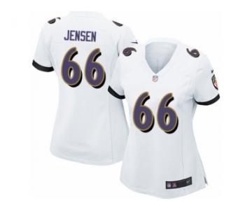 Women Nike Baltimore Ravens #66 Ryan Jensen Game White NFL Jersey
