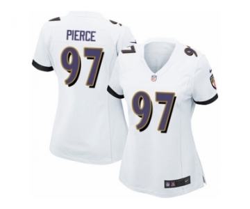 Women Nike Baltimore Ravens #97 Michael Pierce Game White NFL Jersey