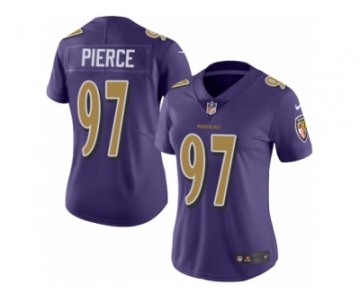 Women Nike Baltimore Ravens #97 Michael Pierce Limited Purple Rush Vapor Untouchable NFL Jersey