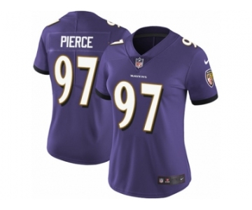 Women Nike Baltimore Ravens #97 Michael Pierce Purple Team Color Vapor Untouchable Limited Player NFL Jersey