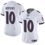 Women's Baltimore Ravens #10 DeAndre Hopkins White 2025 Vapor Football Jersey