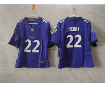 Women's Baltimore Ravens #22 Derrick Henry Black F.U.S.E. Vapor Football Jersey