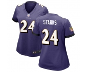 Womens Baltimore Ravens #24 Malaki Starks Nike Purple Limited Jersey