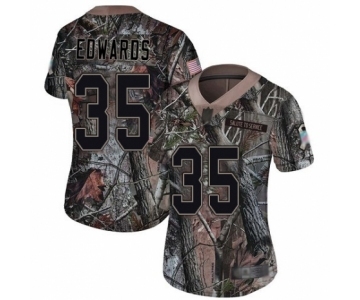Women's Baltimore Ravens #35 Gus Edwards Limited Camo Rush Realtree Football Jersey