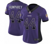 Women's Baltimore Ravens #44 Marlon Humphrey Limited Purple Rush Drift Fashion Football Jersey