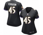 Women's Baltimore Ravens #45 Jaylon Ferguson Game Black Alternate Football Jersey