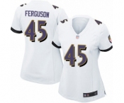 Women's Baltimore Ravens #45 Jaylon Ferguson Game White Football Jersey