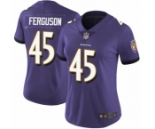 Women's Baltimore Ravens #45 Jaylon Ferguson Purple Team Color Vapor Untouchable Limited Player Football Jersey