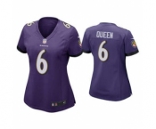 Women's Baltimore Ravens #6 Patrick Queen Purple Vapor Untouchable Limited Football Jersey