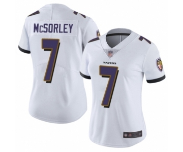 Women's Baltimore Ravens #7 Trace McSorley White Vapor Untouchable Limited Player Football Jersey