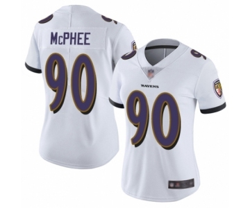 Women's Baltimore Ravens #90 Pernell McPhee White Vapor Untouchable Limited Player Football Jersey