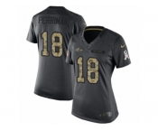 Women's Nike Baltimore Ravens #18 Breshad Perriman Limited Black 2016 Salute to Service NFL Jersey