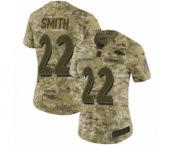 Women's Nike Baltimore Ravens #22 Jimmy Smith Limited Camo 2018 Salute to Service NFL Jersey