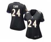 Women's Nike Baltimore Ravens #24 Brandon Carr Limited Black Alternate NFL Jersey