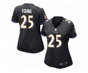 Women's Nike Baltimore Ravens #25 Tavon Young Limited Black Alternate NFL Jersey