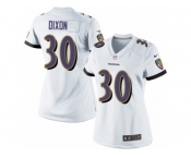 Women's Nike Baltimore Ravens #30 Kenneth Dixon Limited White NFL Jersey