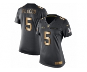 Women's Nike Baltimore Ravens #5 Joe Flacco Limited Black Gold Salute to Service NFL Jersey
