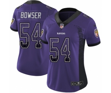 Women's Nike Baltimore Ravens #54 Tyus Bowser Limited Purple Rush Drift Fashion NFL Jersey