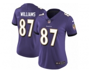 Women's Nike Baltimore Ravens #87 Maxx Williams Vapor Untouchable Limited Purple Team Color NFL Jersey
