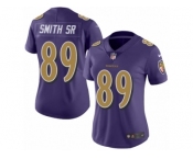 Women's Nike Baltimore Ravens #89 Steve Smith Sr Limited Purple Rush NFL Jersey