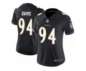 Women's Nike Baltimore Ravens #94 Carl Davis Vapor Untouchable Limited Black Alternate NFL Jersey