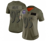Women's Ravens #95 Derek Wolfe Camo Stitched Football Limited 2019 Salute To Service Jersey