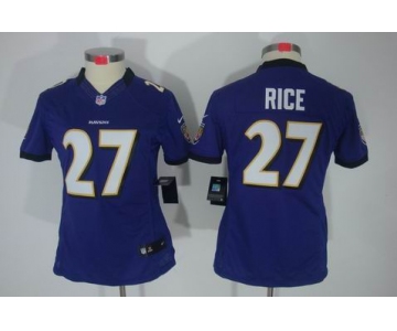 nike women nfl jerseys baltimore ravens #27 ray rice purple[nike limited]