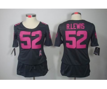 nike women nfl jerseys baltimore ravens #52 r.lewis dk.grey[breast cancer awareness]