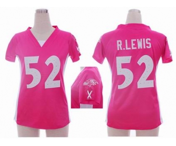 nike women nfl jerseys baltimore ravens #52 r.lewis pink[draft him ii top]