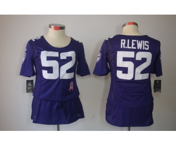 nike women nfl jerseys baltimore ravens #52 r.lewis purple[breast cancer awareness]