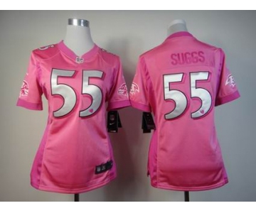 nike women nfl jerseys baltimore ravens #55 suggs pink[nike love's]