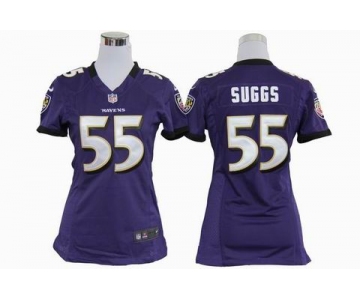 nike women nfl jerseys baltimore ravens #55 suggs purple[nike]