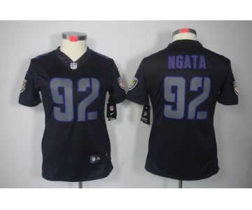 nike women nfl jerseys baltimore ravens #92 ngata black[nike impact limited]