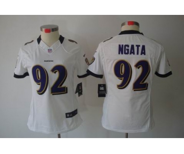 nike women nfl jerseys baltimore ravens #92 ngata white[nike limited]