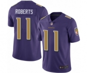 Youth Baltimore Ravens #11 Seth Roberts Limited Purple Rush Vapor Untouchable Football Jersey