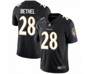 Youth Baltimore Ravens #28 Justin Bethel Black Alternate Vapor Untouchable Limited Player Football Jersey