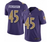 Youth Baltimore Ravens #45 Jaylon Ferguson Limited Purple Rush Vapor Untouchable Football Jersey