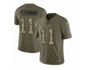 Youth Nike Baltimore Ravens #11 Breshad Perriman Limited Olive Camo Salute to Service NFL Jersey