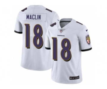 Youth Nike Baltimore Ravens #18 Jeremy Maclin White Vapor Untouchable Limited Player NFL Jersey