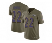 Youth Nike Baltimore Ravens #22 Jimmy Smith Limited Olive 2017 Salute to Service NFL Jersey