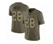 Youth Nike Baltimore Ravens #28 Terrance West Limited Olive Camo Salute to Service NFL Jersey