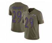 Youth Nike Baltimore Ravens #29 Marlon Humphrey Limited Olive 2017 Salute to Service NFL Jersey