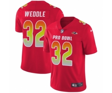 Youth Nike Baltimore Ravens #32 Eric Weddle Limited Red AFC 2019 Pro Bowl NFL Jersey