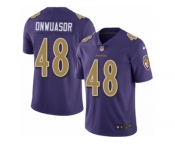 Youth Nike Baltimore Ravens #48 Patrick Onwuasor Limited Purple Rush Vapor Untouchable NFL Jersey