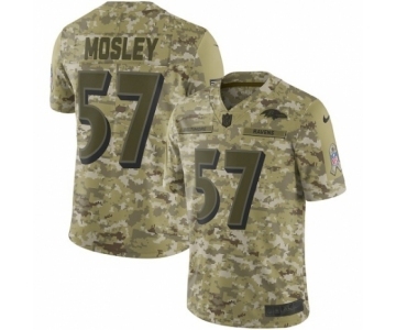 Youth Nike Baltimore Ravens #57 C.J. Mosley Limited Camo 2018 Salute to Service NFL Jersey