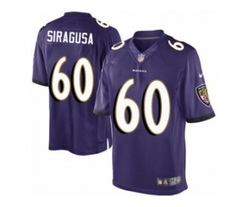 Youth Nike Baltimore Ravens #60 Nico Siragusa Limited Purple Team Color NFL Jersey