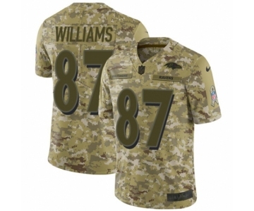 Youth Nike Baltimore Ravens #87 Maxx Williams Limited Camo 2018 Salute to Service NFL Jersey