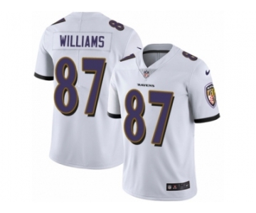 Youth Nike Baltimore Ravens #87 Maxx Williams Vapor Untouchable Limited White NFL Jersey