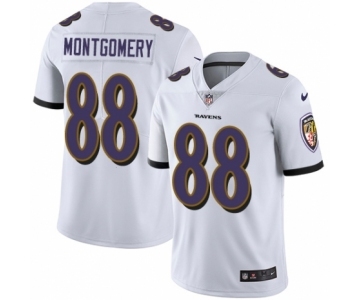 Youth Nike Baltimore Ravens #88 Ty Montgomery White Vapor Untouchable Limited Player NFL Jersey